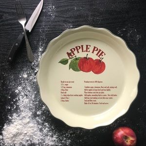 Deep Dish Pie Plate with Apple Pie Recipe